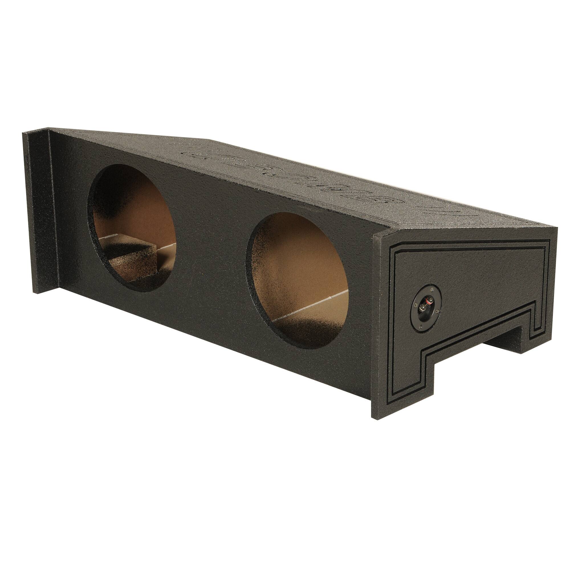 Front. QPower - QPower Dual 10" Behind Seat Subwoofer Enclosure for Jeep CJ5 and CJ7, All Years - Black.