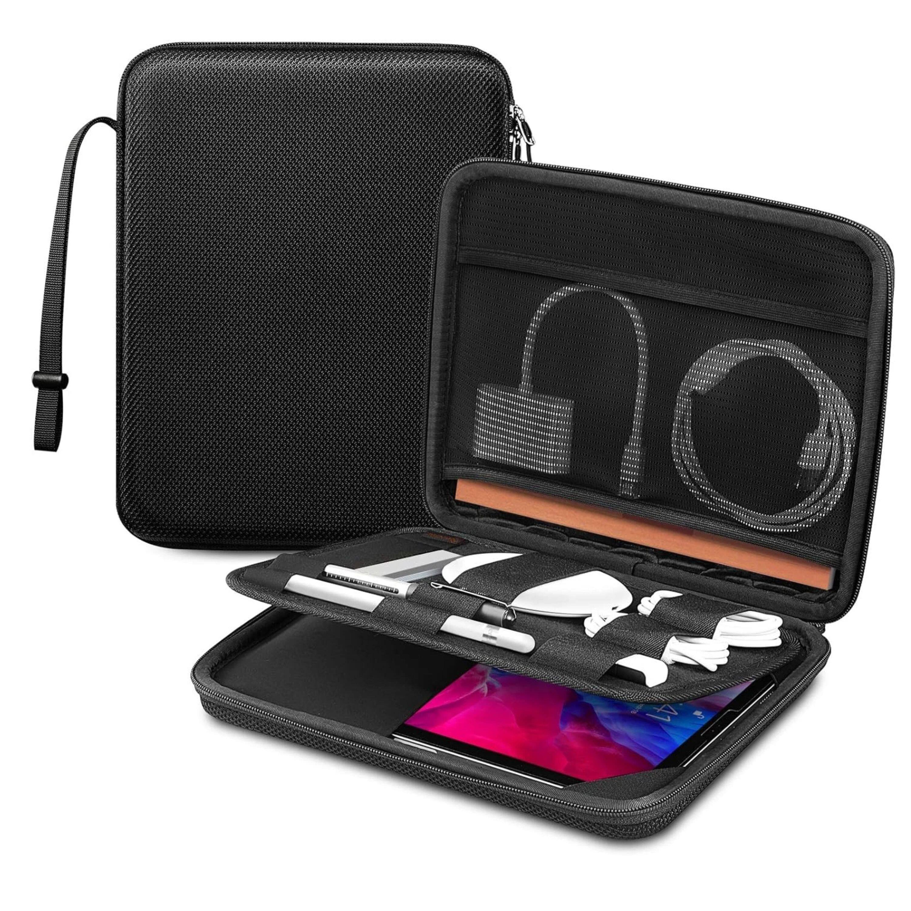 Angle. Kitcheniva - Hard Carrying Tablet Case For iPad Pro 11/ iPad 9th 10.2/ iPad Air 5 Gen Black - Black.