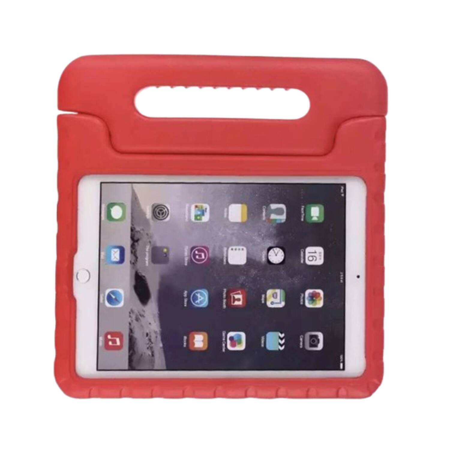 Front. Stock Preferred - Shockproof Case for iPad 9th Generation 10.2" Red - Red.