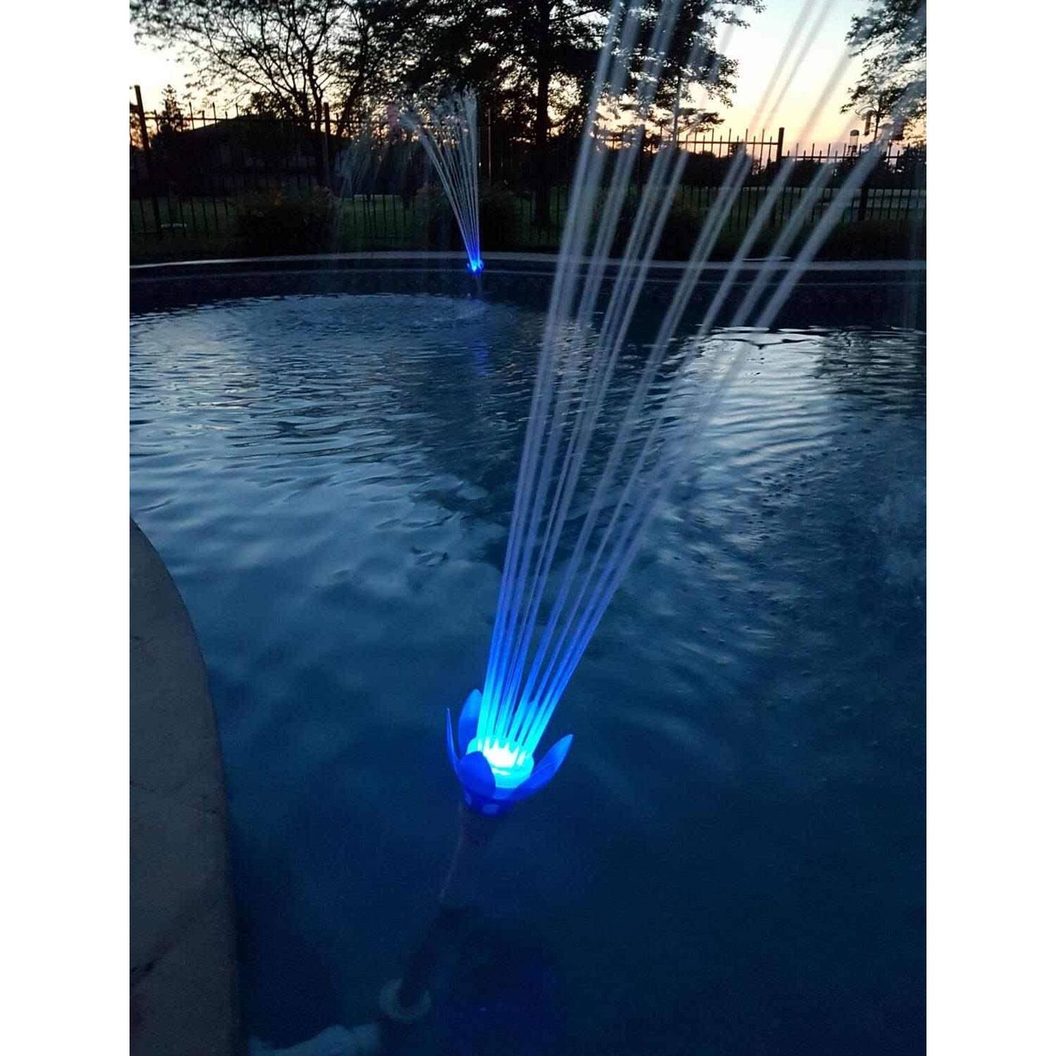 Alt View 3. Magic Pool Fountain - Magic Pool Fountain Water Powered Multicolor LED Swimming Pool Fountain (2 Pack) - 2 Pack.