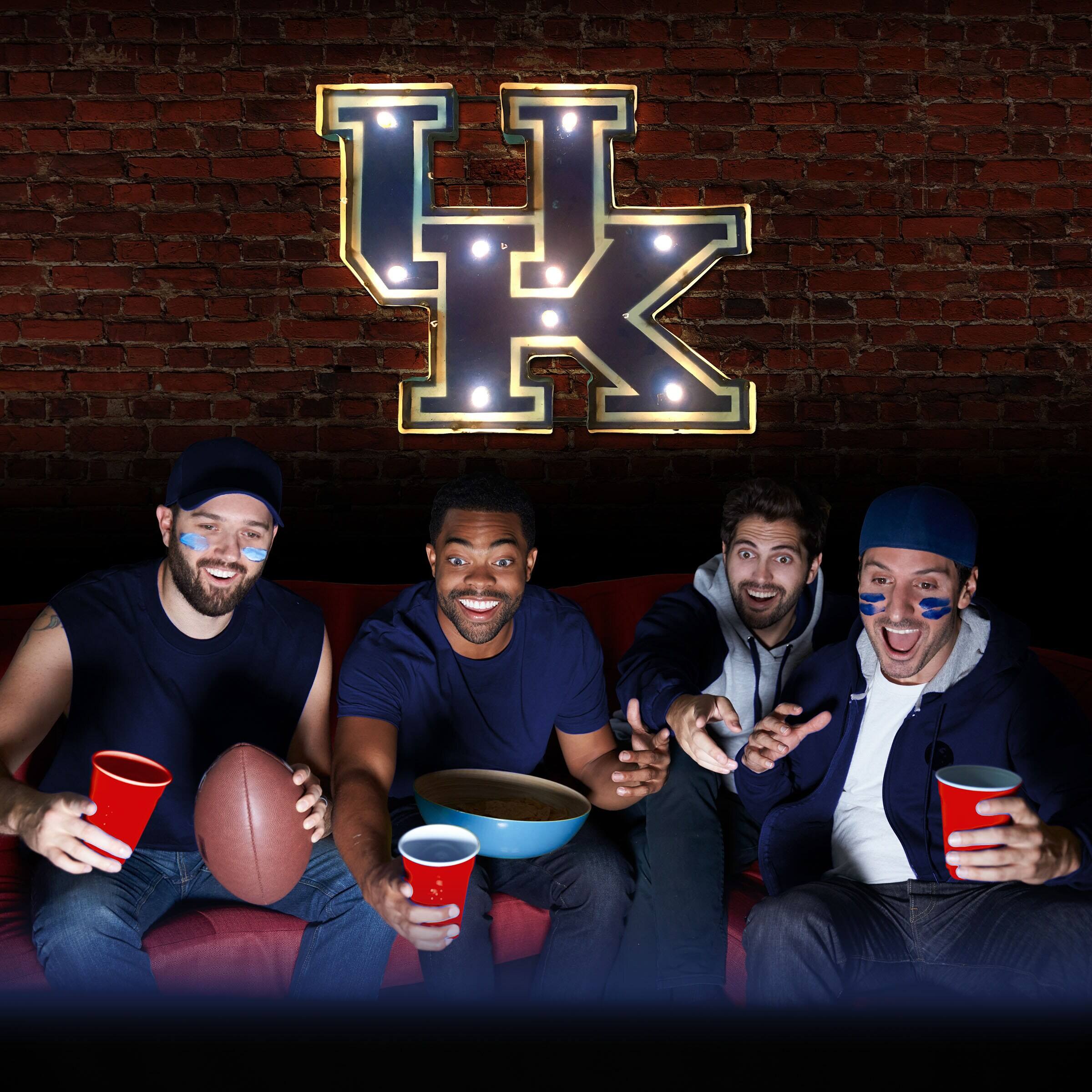 Alt View 2. Imperial - Kentucky Wildcats Logo Lighted Recycled Metal Sign - Multicolor.