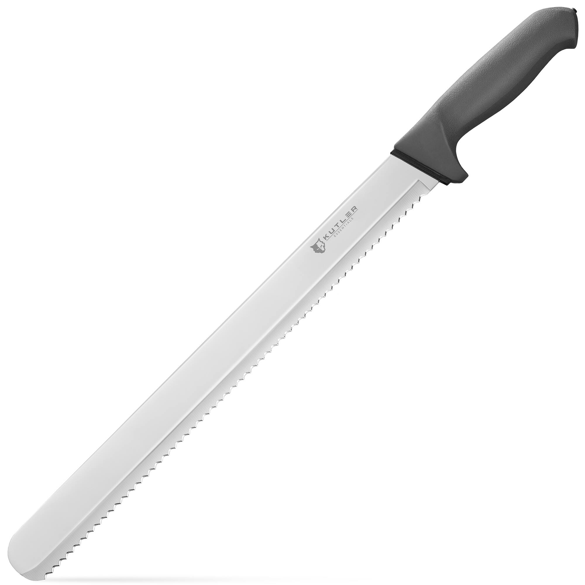 Alt View 2. KUTLER - Stainless Steel Bread Knife and Cake Slicer with Serrated Edge - Black.
