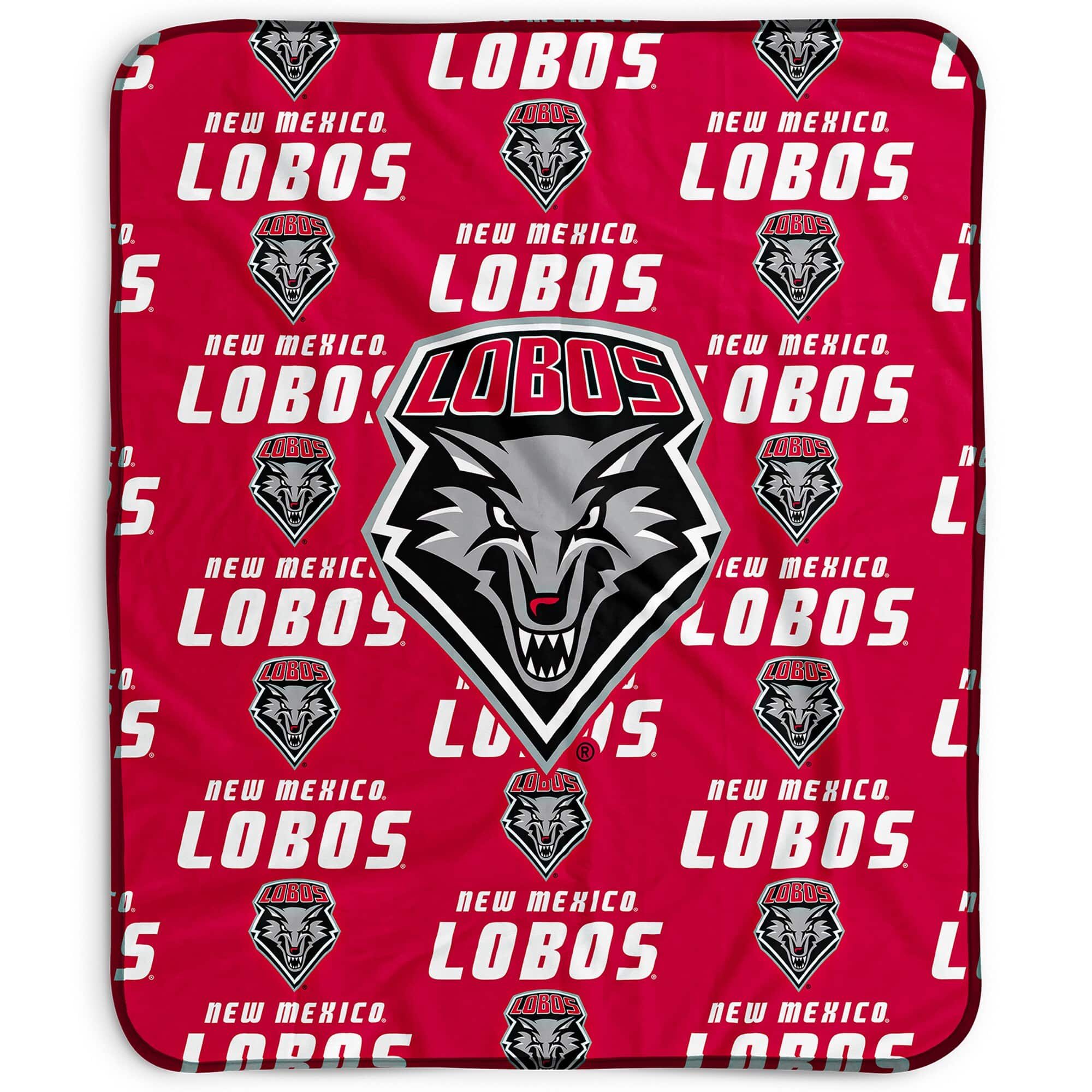 Pegasus - New Mexico Lobos 50" x 60" Repeat Wordmark Fleece Blanket - Multicolor
