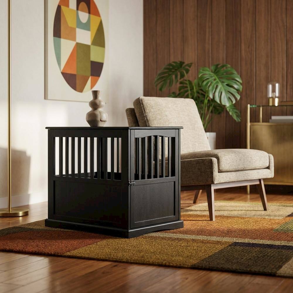 Alt View 3. FurniFact - Black End Table with Modern Design and Sturdy Construction - Black.