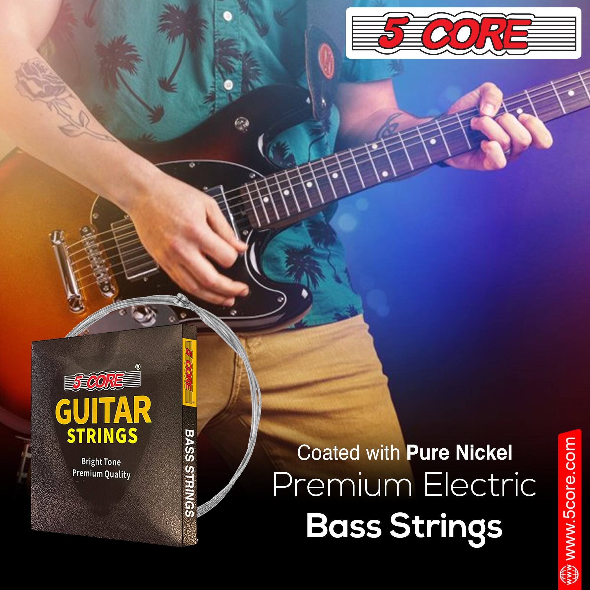 5 CORE

GUITAR STRINGS  
Bright Tone  
Premium Quality

BASS STRINGS

Coated with Pure Nickel  
Premium Electric Bass Strings

www.5core.com