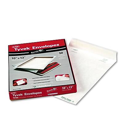 Tyvek Envelopes  
Survivor  
10" x 13"  
50  
Tyvek Envelopes  
#1582  
10" x 13"