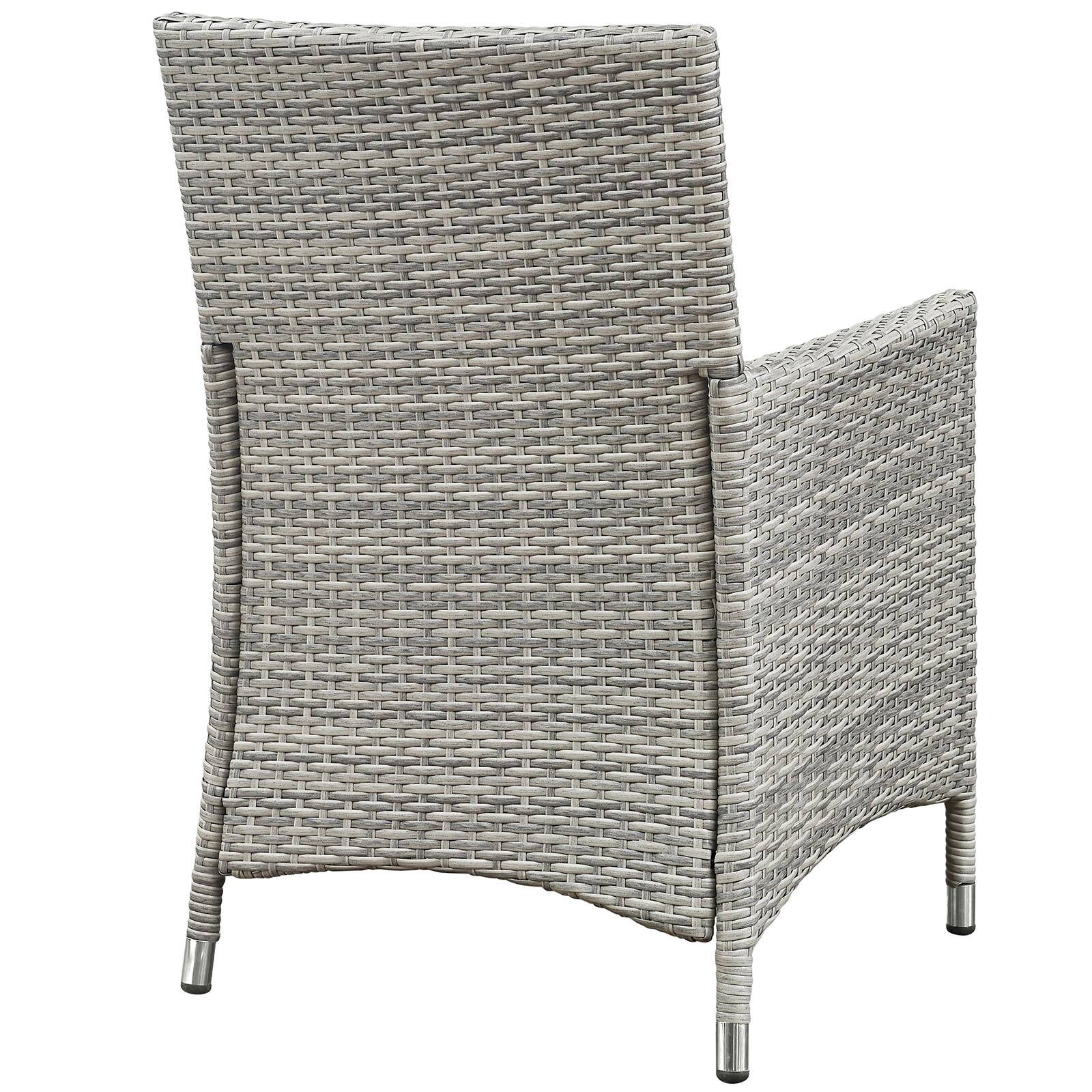 Alt View 7. Modway - Bridge 4 Piece Outdoor Patio Patio Conversation Set by Modway - Light Gray Beige.