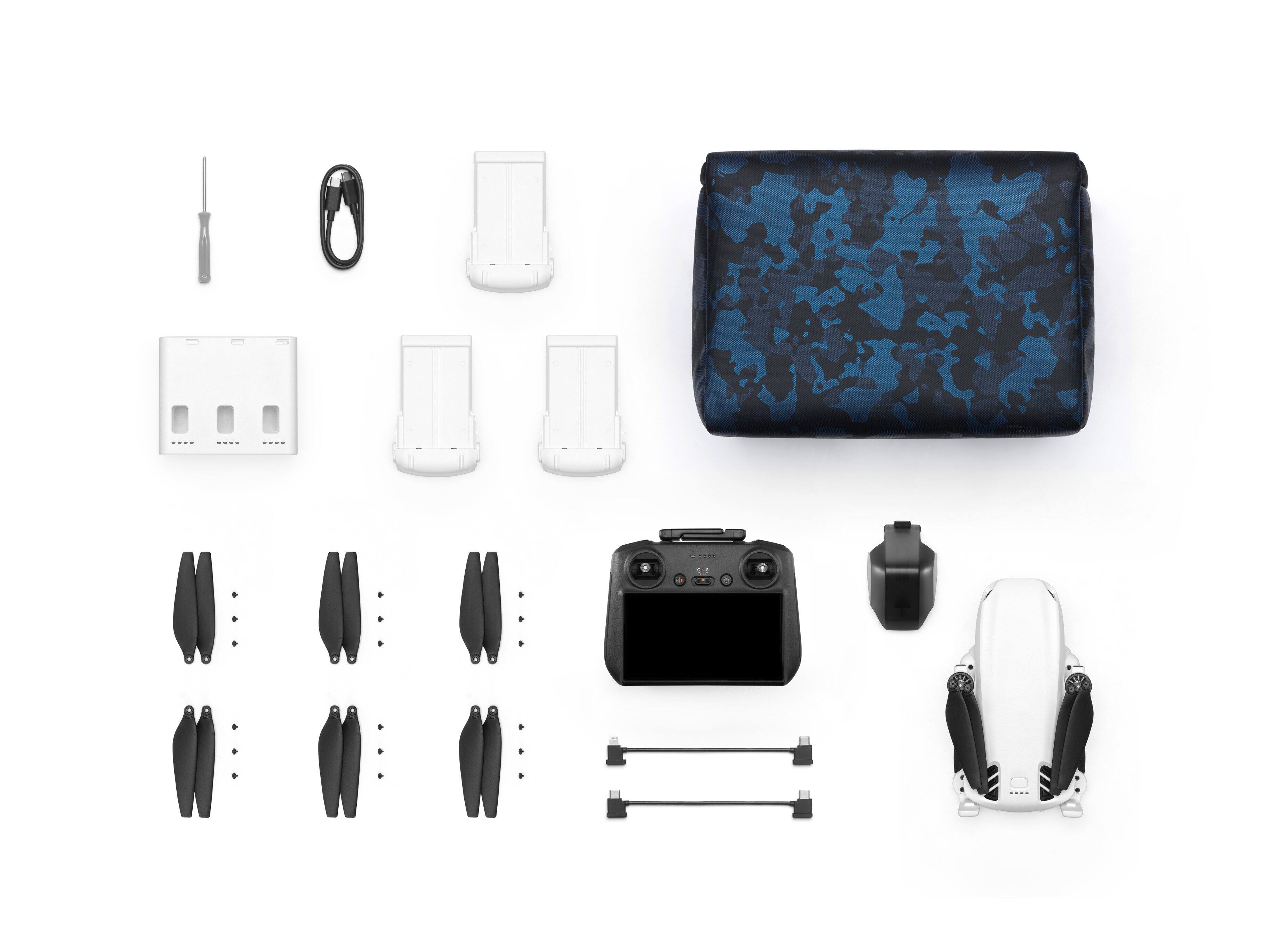 Angle. SKYROVER - S1 Fly More Combo 8K Drone Bundle with Remote Screen Controller - White.