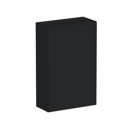 Front. Boyel Living - 27-in W x 42-in H x 12-in D Shaker RTA Kitchen Wall Cabinet with Soft-Close - Black.