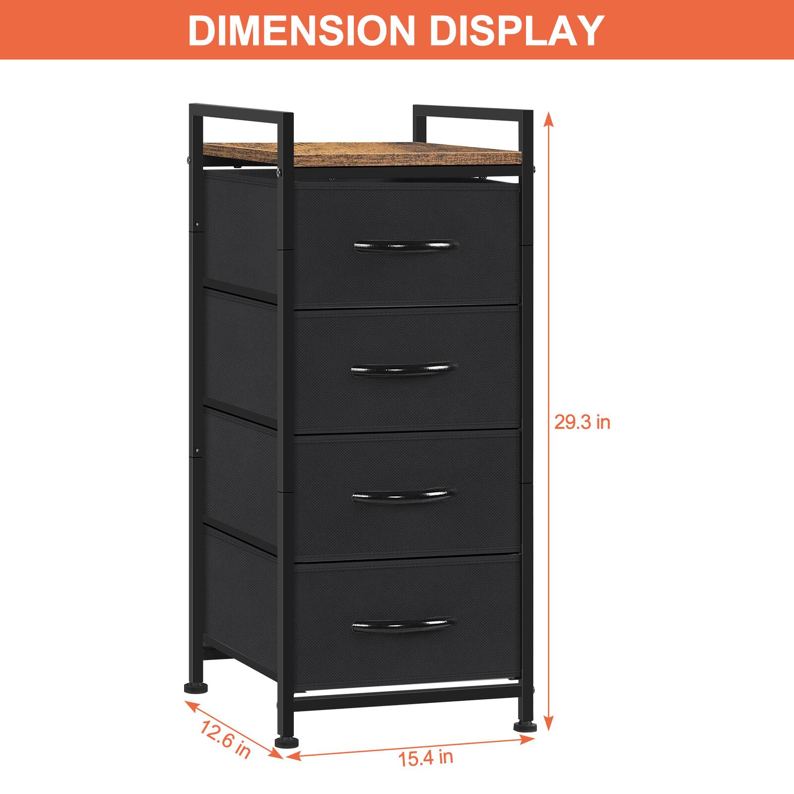 DIMENSION DISPLAY  
29.3 in  
12.6 in  
15.4 in