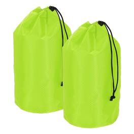Unique Bargains - Stuff Sack, Portable Waterproof Ultralight Drawstring Dry Bag w/ Toggle, 7x13in, 2pcs for Backpacking/Camping - Green