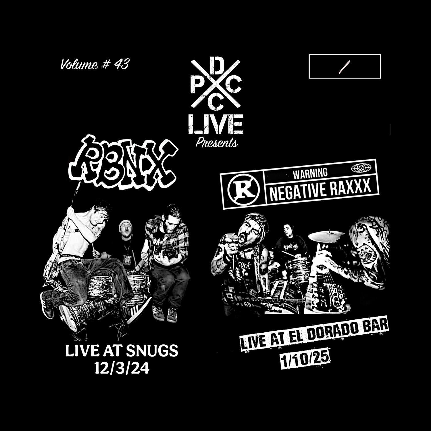 Rbnx & Negative Raxxx - DCxPC Live Vol. 43   - VINYL LP price history on PriceWatchPro