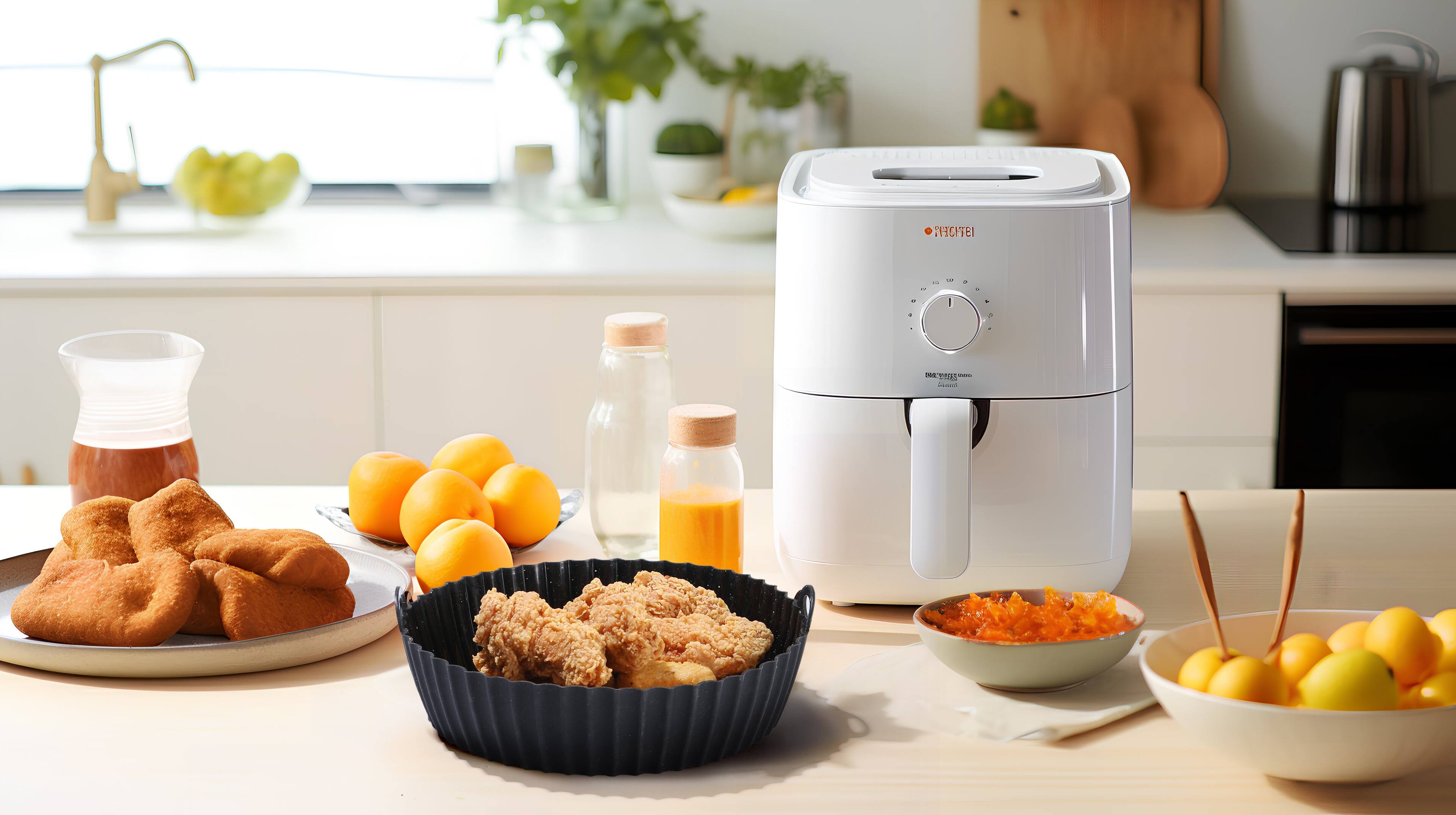 Alt View 6. Uber Appliance - Uber Appliance Reusable Silicone Liner Kit for Air Fryers - Black.