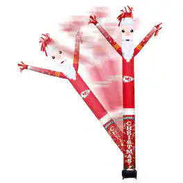 Sporticulture - Kansas City Chiefs Santa Claus Inflatable Crazy Sports Fan - Red
