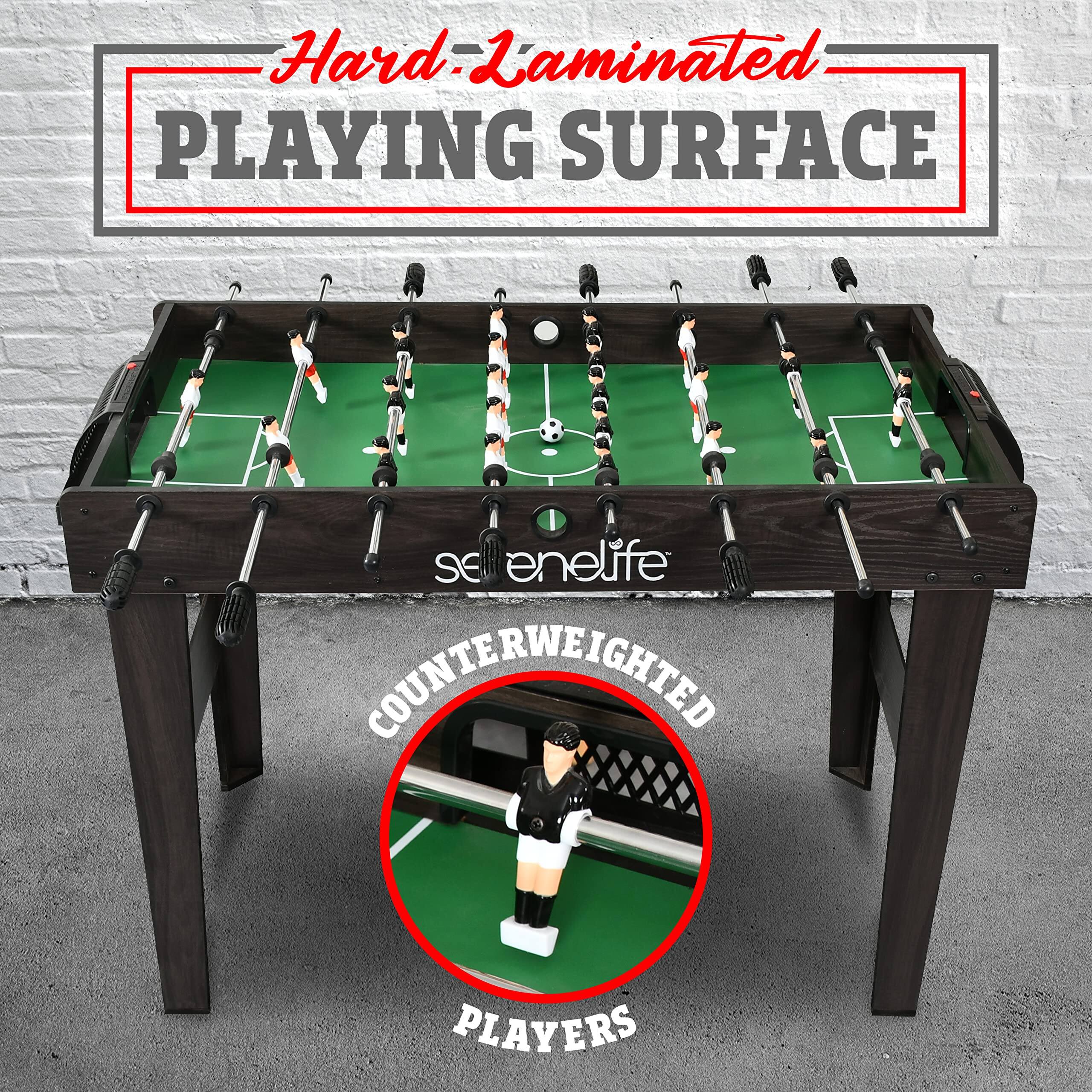 Hard-Laminated PLAYING SURFACE

COUNTERWEIGHTED PLAYERS