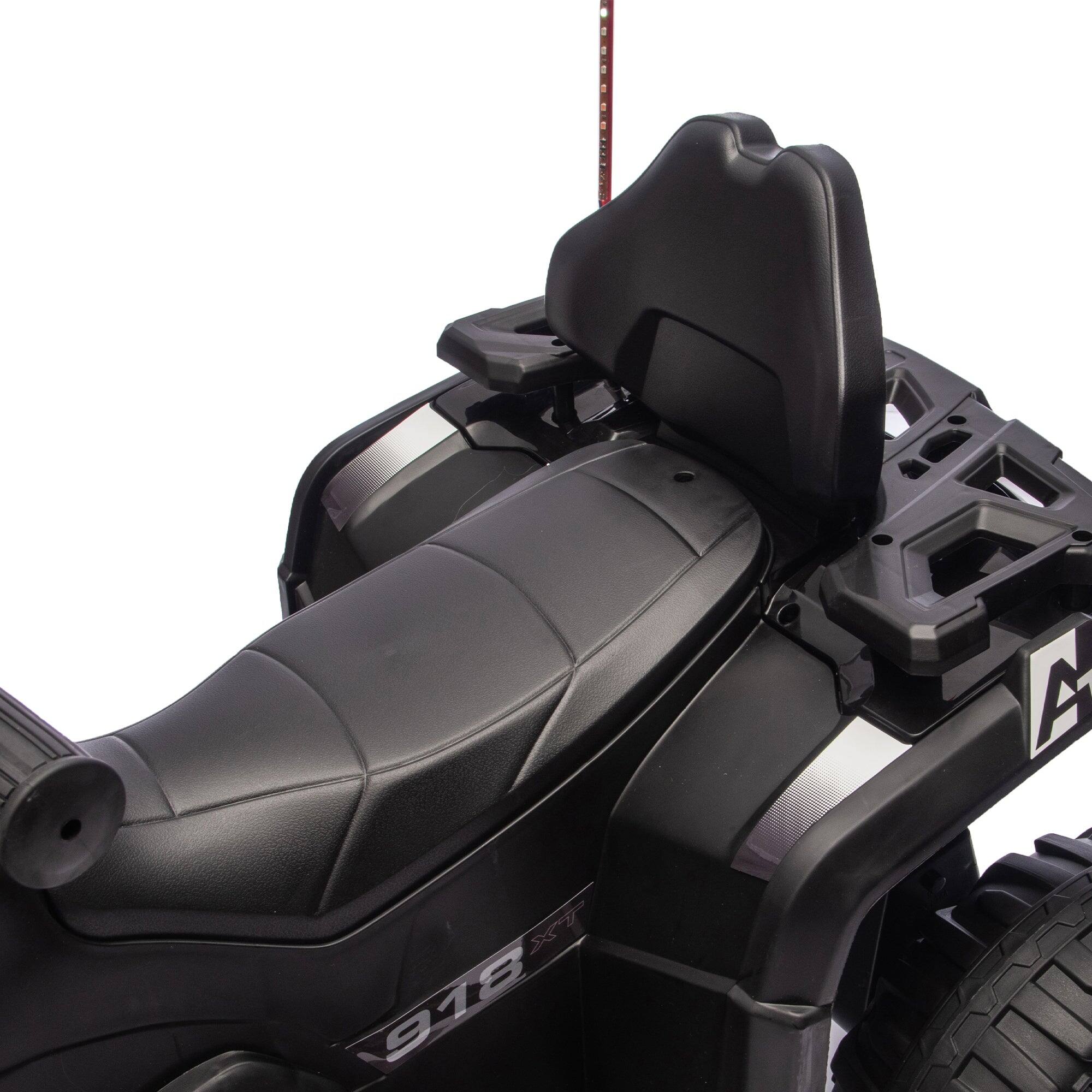 Alt View 4. Boyel Living - 3+ Black 24V Kids Ride On UTV Twin 80W Motors - black.