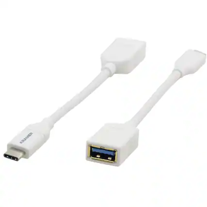 Front. Kramer - Kramer Electronics ADC-USB31/CAE USB-C 3.1 M to USB-A F Adapter Cable,White.