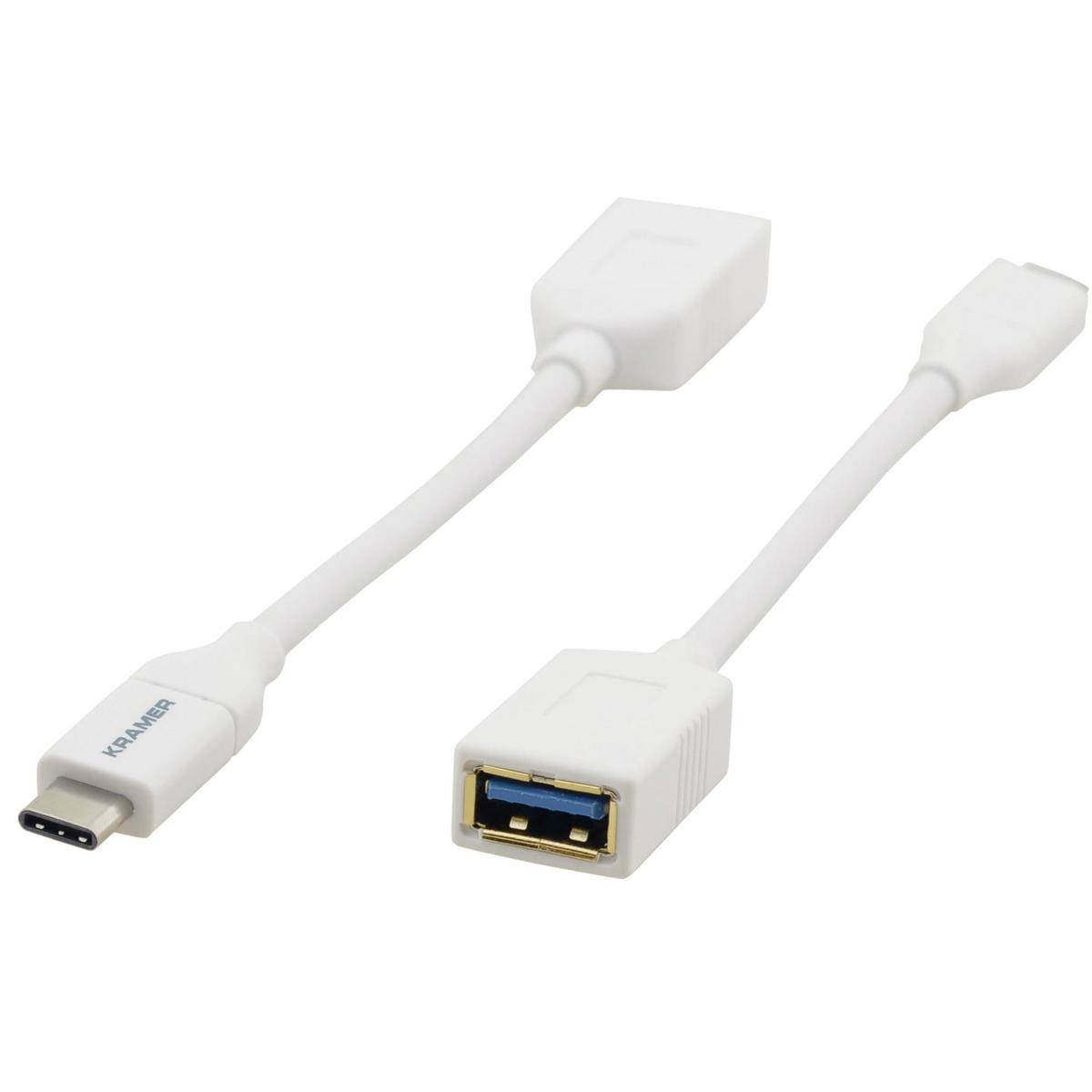 Front. Kramer - Kramer Electronics ADC-USB31/CAE USB-C 3.1 M to USB-A F Adapter Cable,White.
