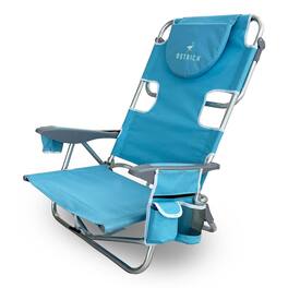 Deltess - Ostrich The Deluxe Backpacker Portable Beach Chair with Cooler Bag - Light Blue