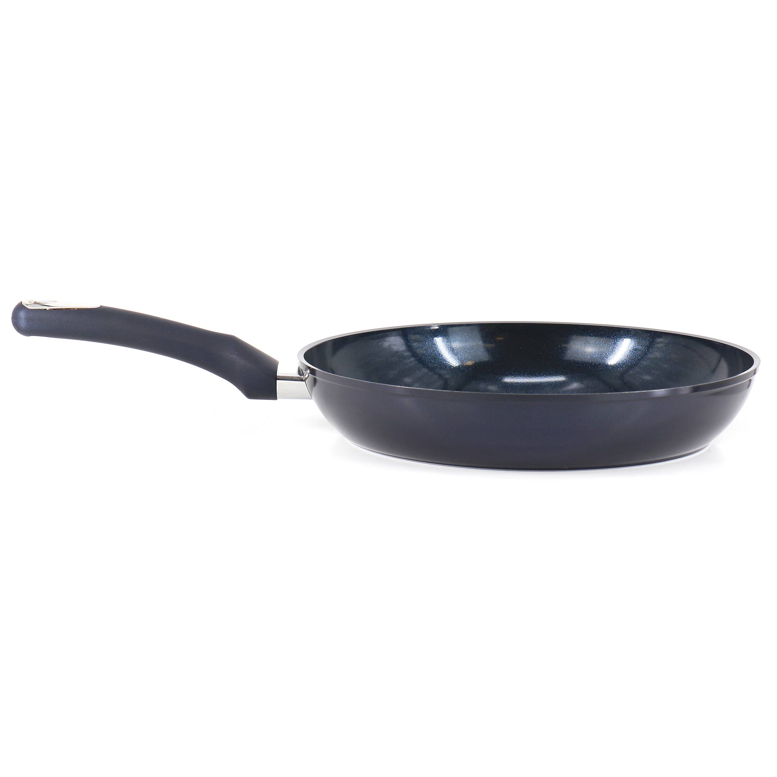 Alt View 1. Oster - Oster Hawke 12 Inch Ceramic Nonstick Aluminum Frying Pan in Dark Blue - Dark Blue.