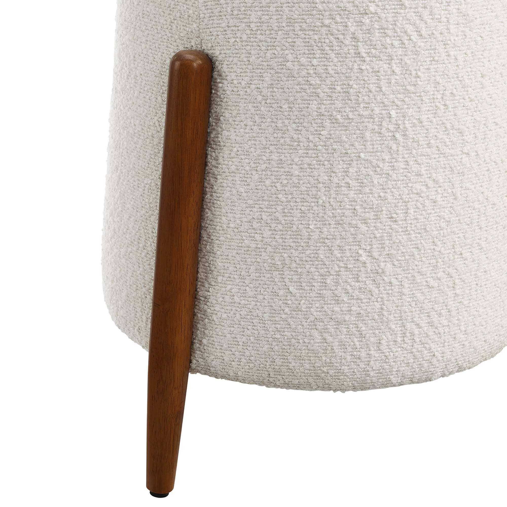Alt View 5. Modway - Riven Upholstered Boucle Fabric Ottoman by Modway - Cloud.