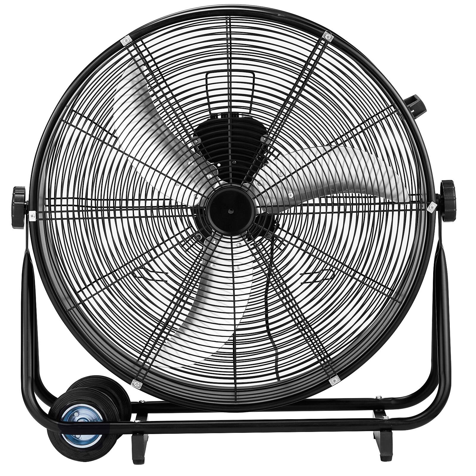 Alt View 3. Winado - 30 inch Industrial Drum Fan, 13000CFM High Velocity Metal Floor Fan with Handle, 3-Speeds, Air Circulator for Gym, Barn - Black.