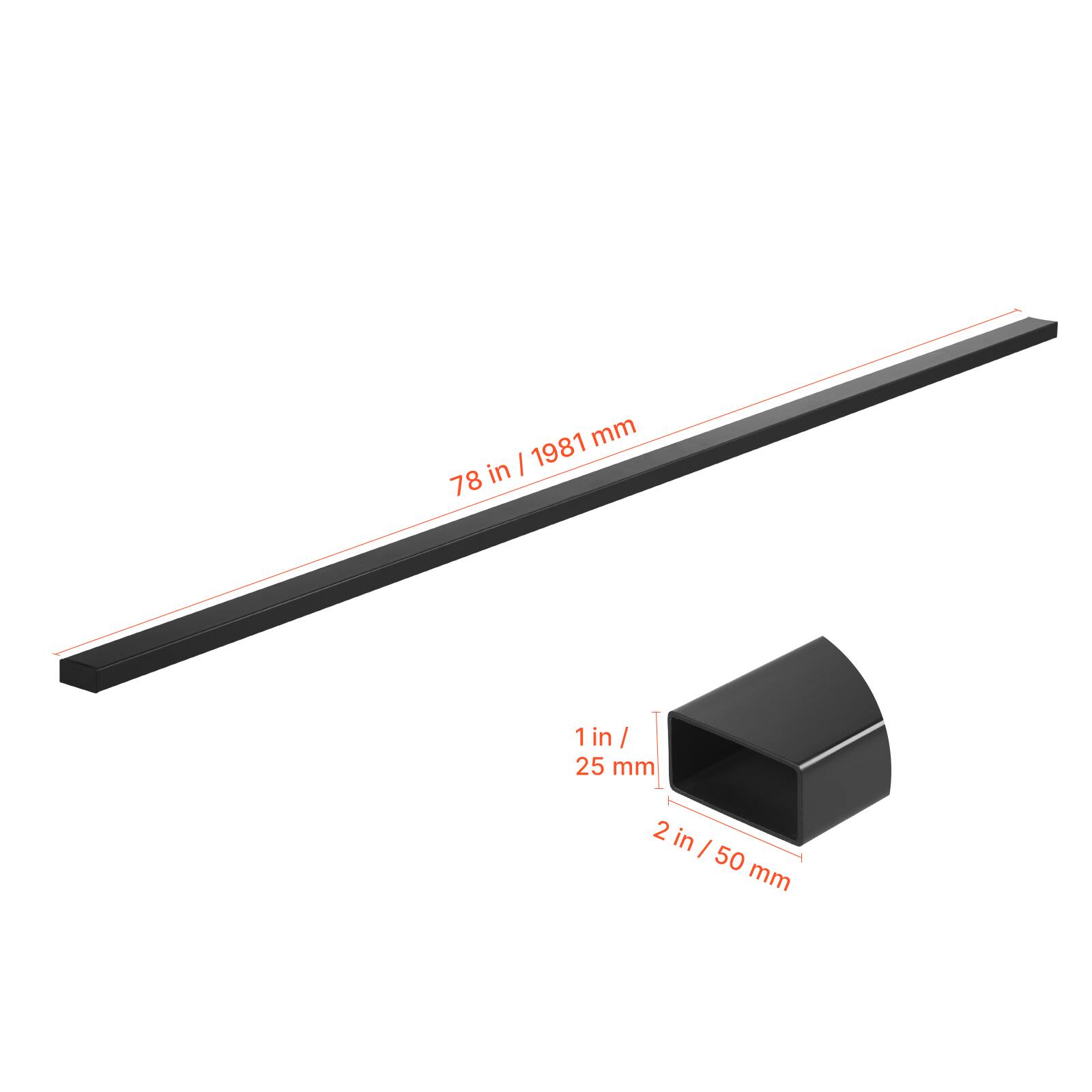 78 in / 1981 mm

1 in / 25 mm

2 in / 50 mm