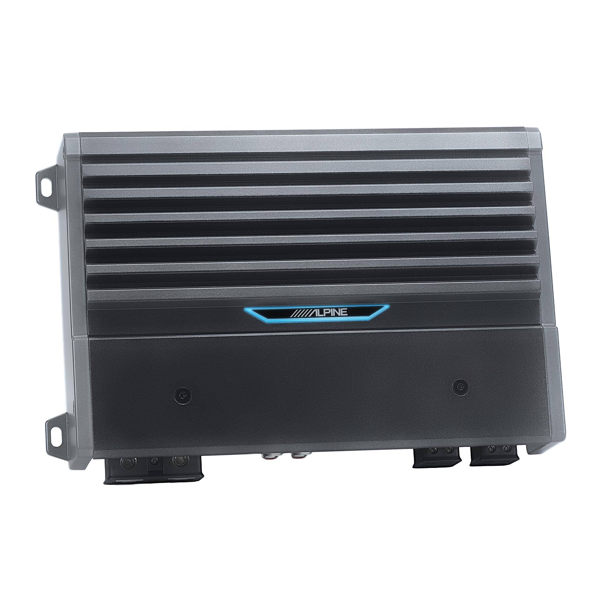 Alt View 1. Alpine - Alpine M-A60F 4-Ch Marine Amplifier w/ 600W of Flexible Power, IPX6 Chassis - Black/Gray.