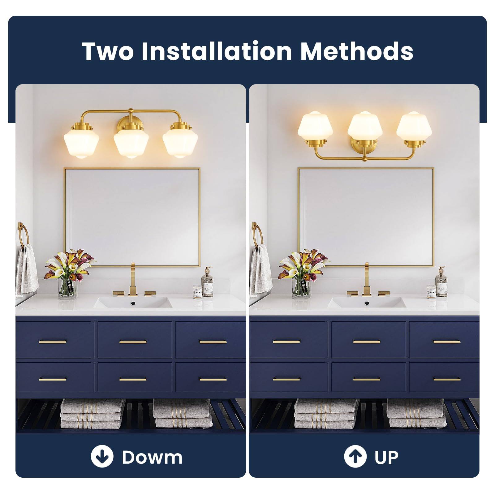 Two Installation Methods

Down

Up