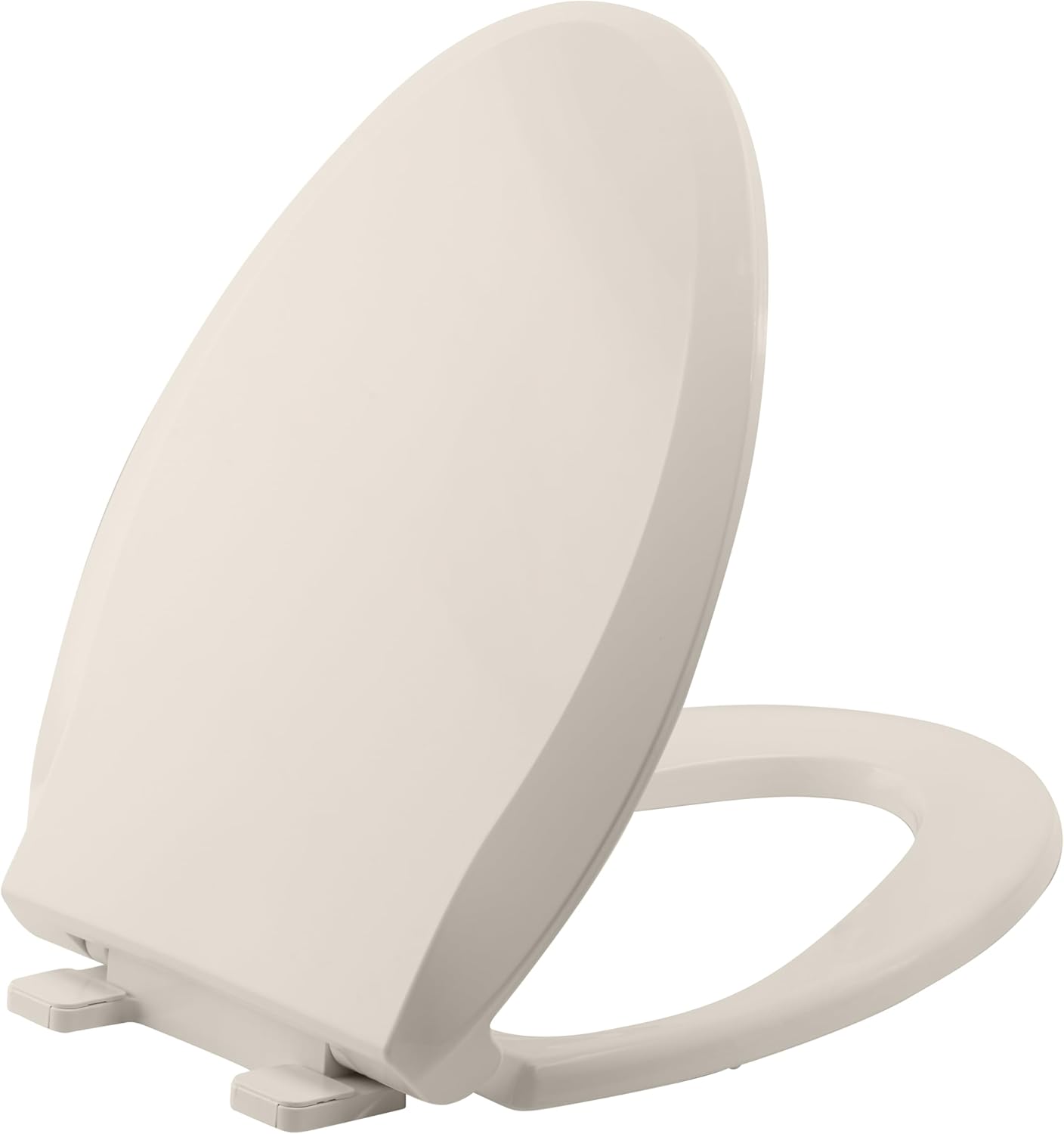 Alt View 1. Jojoka - Almond 19 Inch Elongated Toilet Seat PP Combo Soft Close Quick Install - Gold.