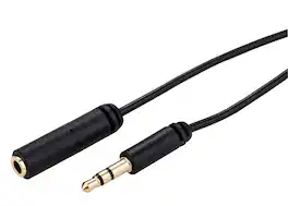 Cables Direct Online - 100FT 3.5mm Headphone Extension Cable Male to Female Stereo Audio Aux Extender for iPhone iPad Smartphone Tablet Headset - Black
