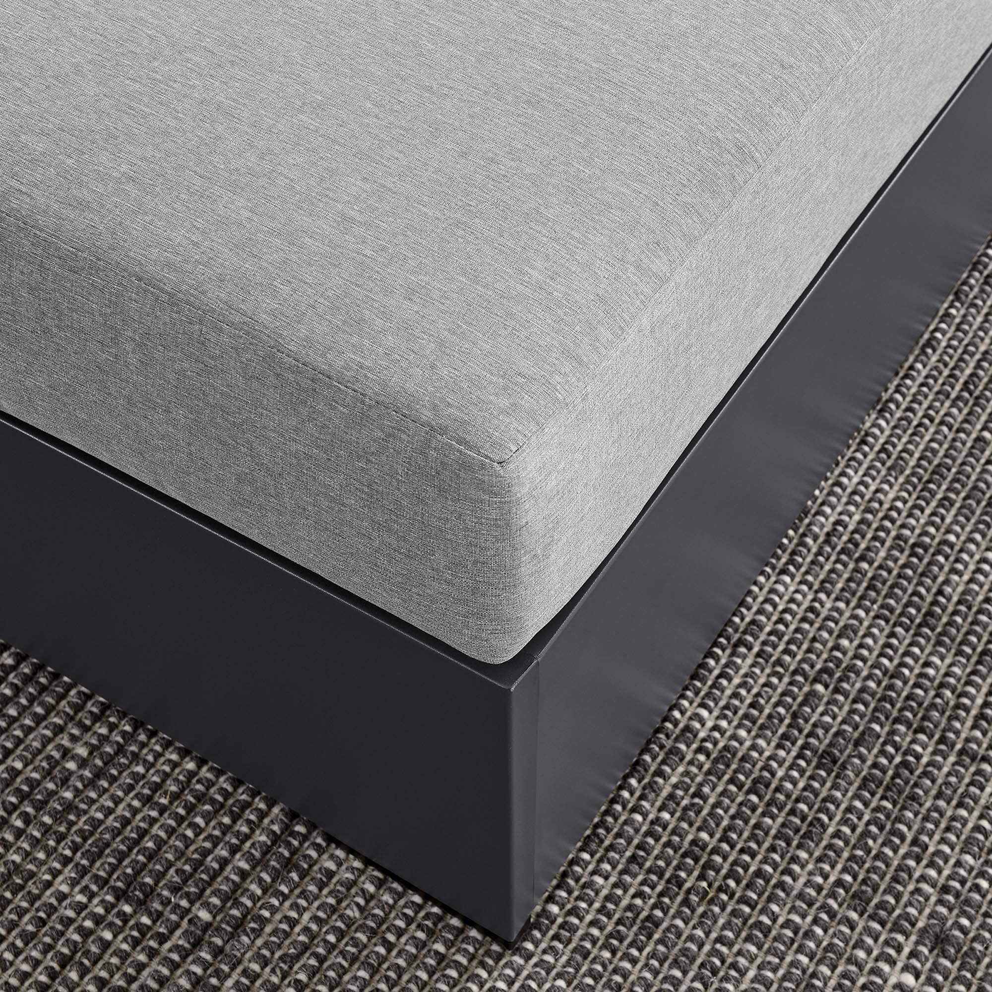Alt View 1. Modway - Tahoe Outdoor Patio Powder-Coated Aluminum Ottoman by Modway - Gray Gray.