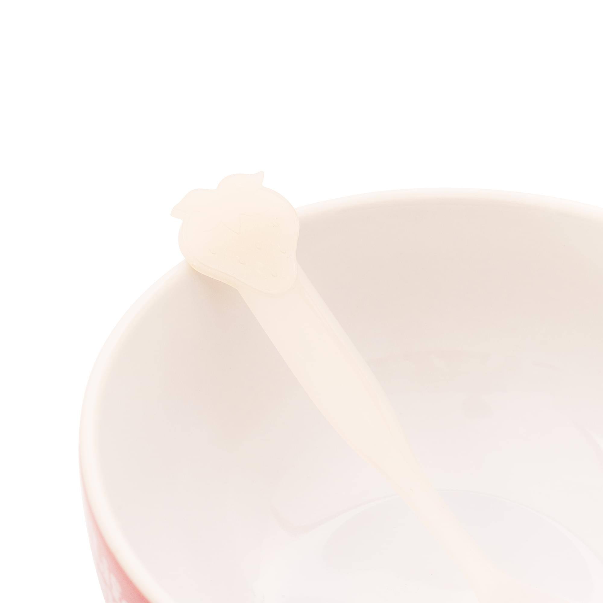 Alt View 10. Silver Buffalo - Strawberry Shortcake Ceramic Bowl With Color-Changing Spoon | Holds 27 Ounces - Pink.