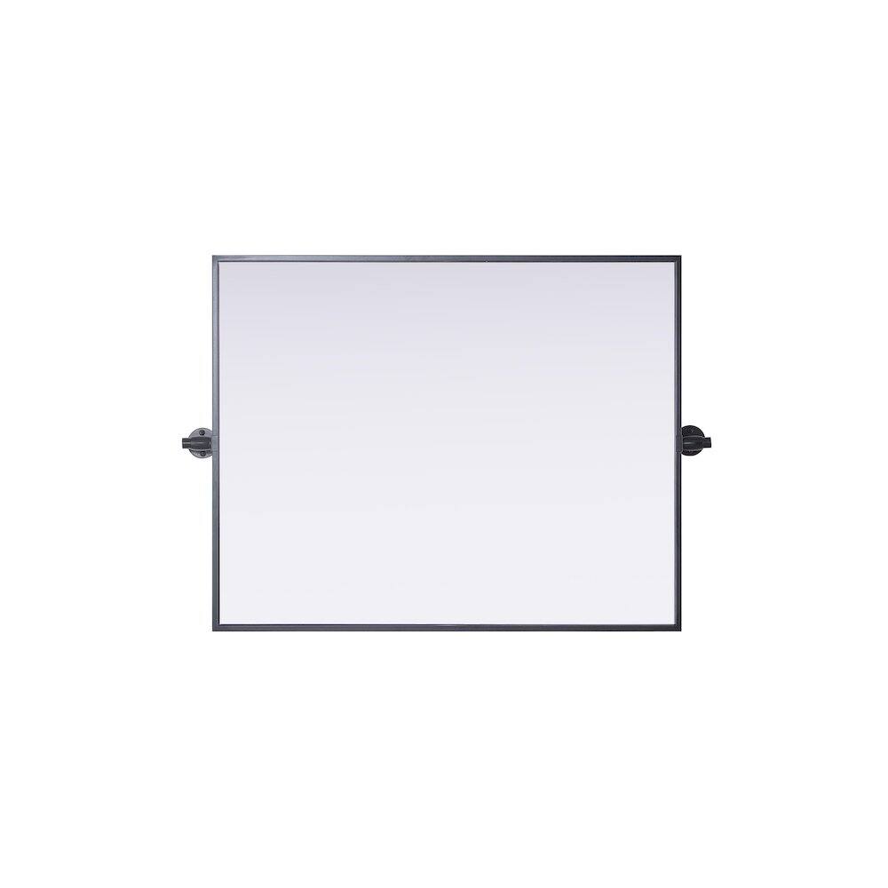 Alt View 2. Elegant Kitchen and Bath - Amoura 24X30 Pivot Mirror In Black - Black.