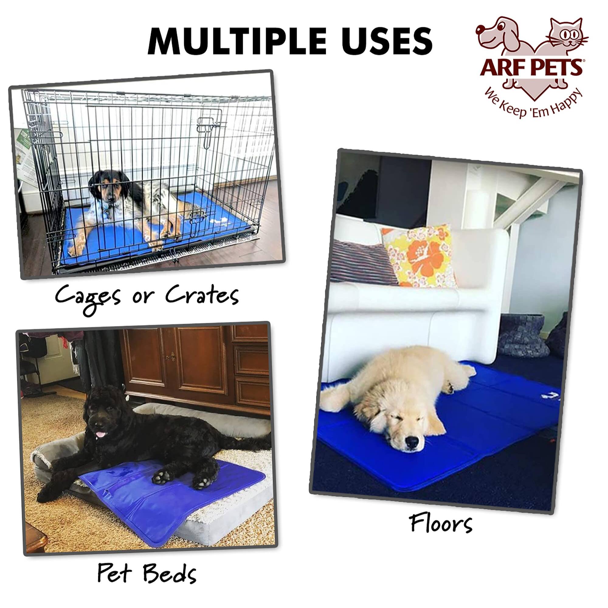 MULTIPLE USES ARF PETS We Keep 'Em Happy Cages or Crates Pet Beds Floors