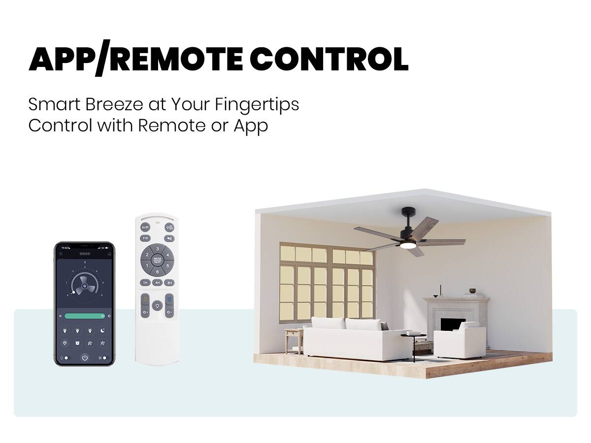APP/REMOTE CONTROL  
Smart Breeze at Your Fingertips  
Control with Remote or App