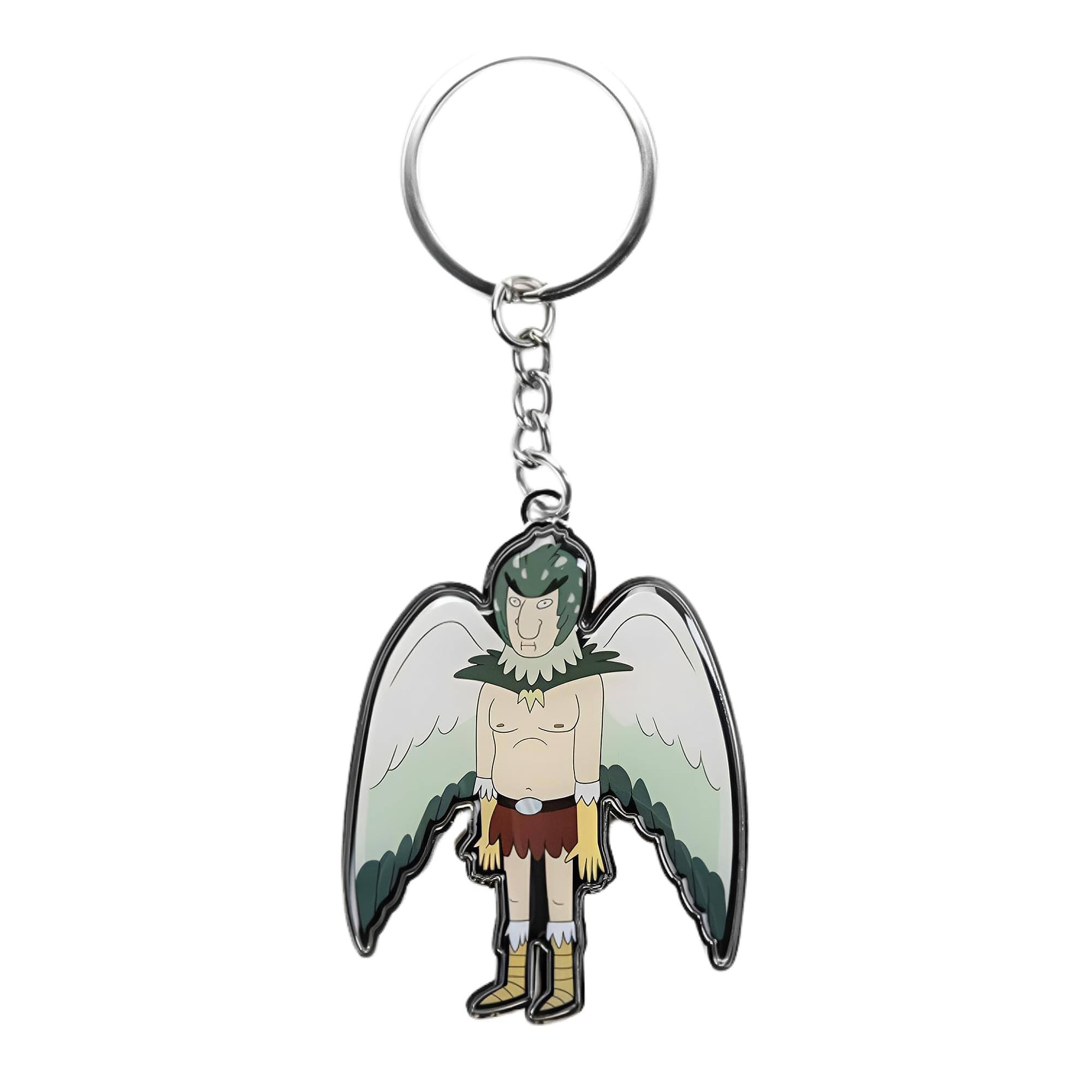Front. Hot Properties - Rick and Morty Metal Keychain: Birdperson - Black.
