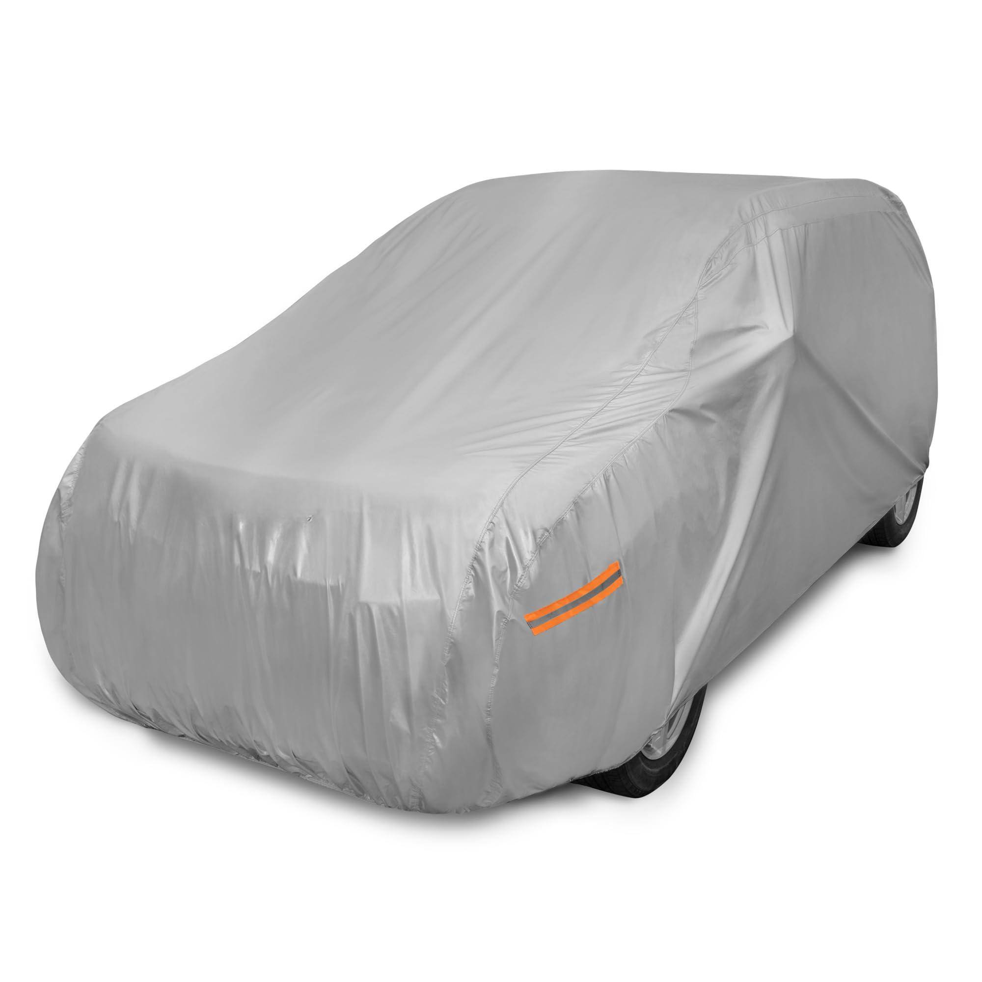Alt View 1. Empire DigiLabs - 6 series Multi layered Heavy Duty Vehicle Car Cover For Suvs Soft Inner Fleece Lining Waterproof Exterior - 185"(L) x 72"(W) x 56"(H).