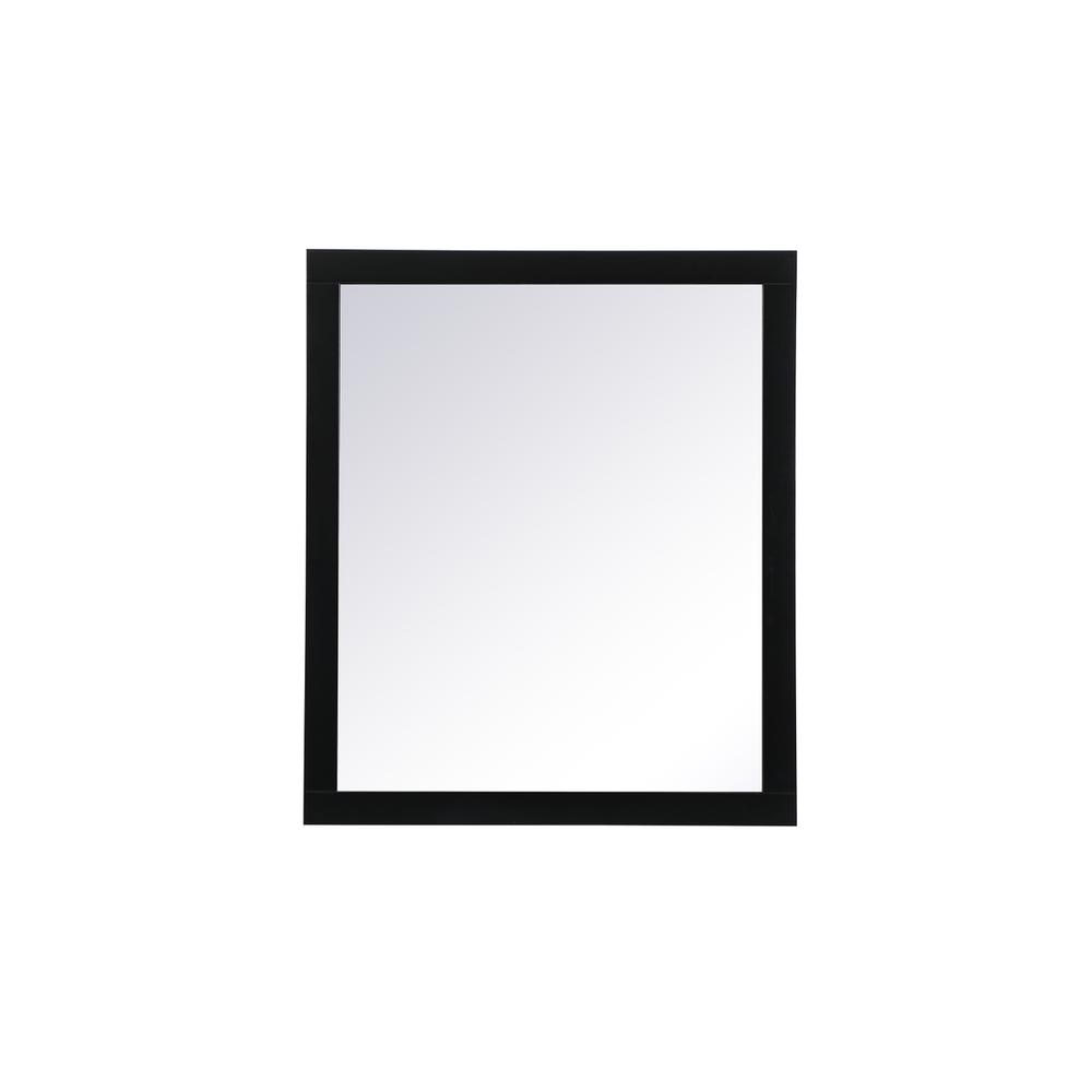 Back. Elegant Decor - Aqua vanity mirror 42x36 inch in black - Black.
