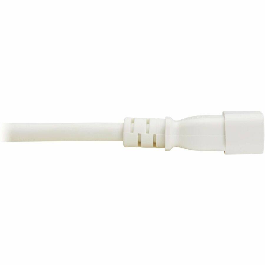 Alt View 4. Tripp Lite - Eaton Tripp Lite Series Power Cord, C14 to C21 - Heavy-Duty, 15A, 250V, 14 AWG, 5 ft. (1.5 m), White - For Computer - White.