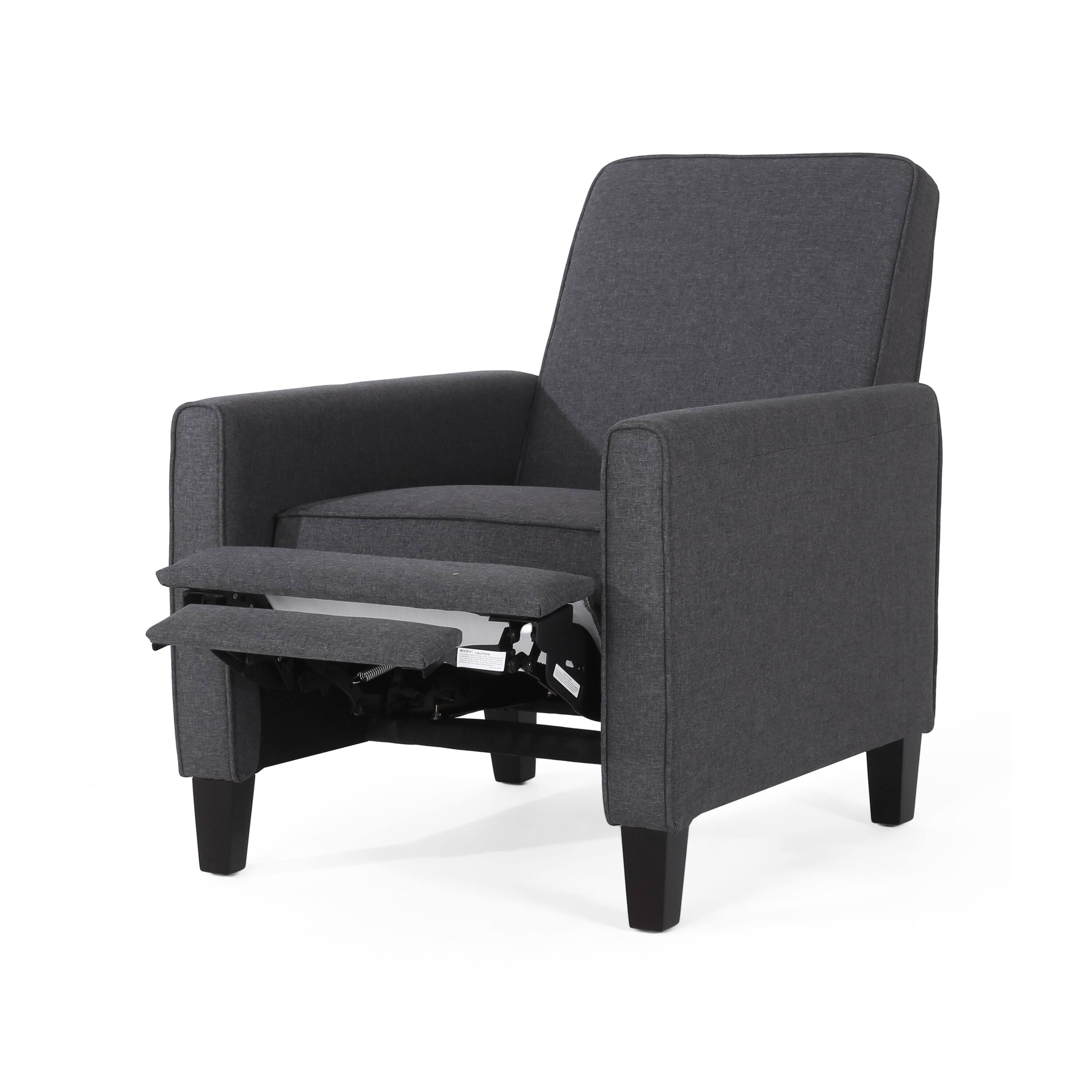 Alt View 5. TinyHomie - Smoke Fabric Push Back Chair for Elegant Home Décor - gray.