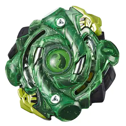 Front. Hasbro - Beyblade Burst Turbo Slingshock Single Top - Poison X Hyrus H4 - Green.