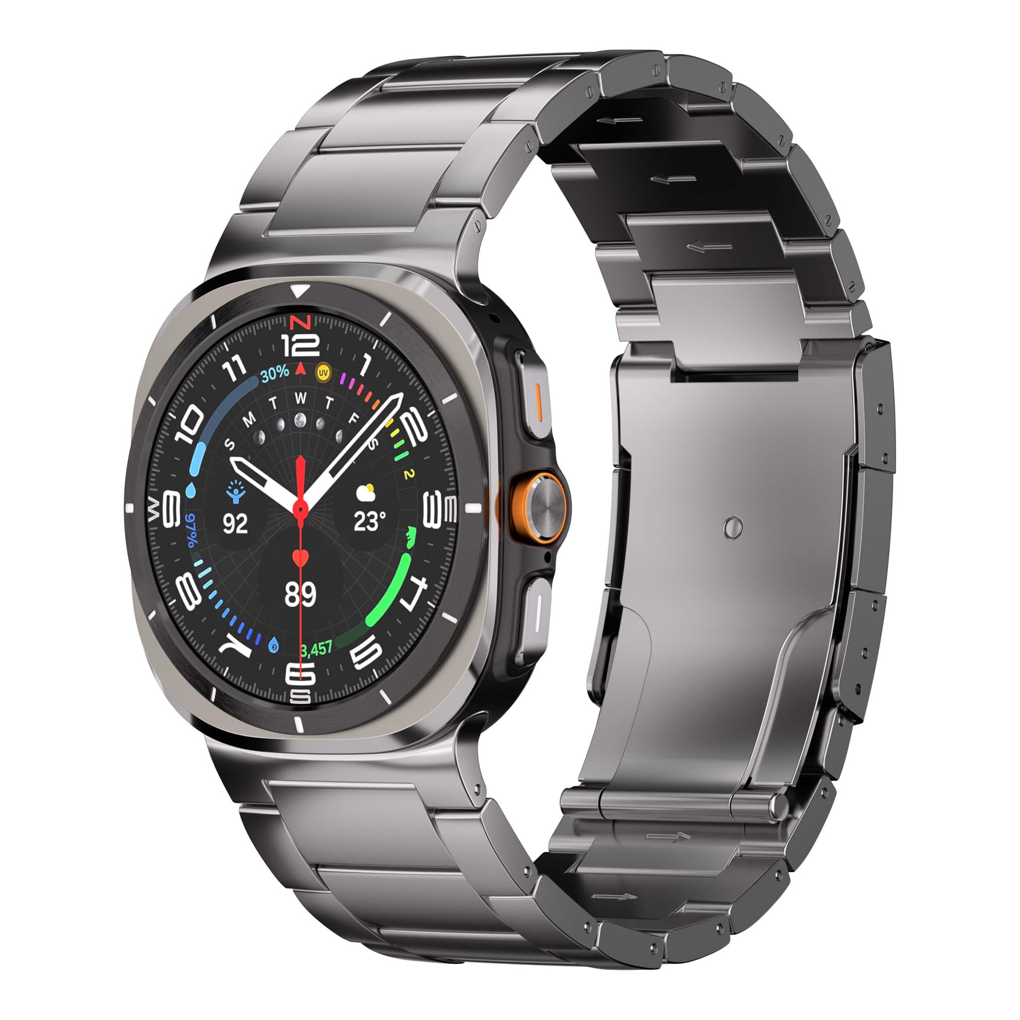 Ultra Supply Co - Titanium Band for Samsung Galaxy Watch Ultra 47mm - Gray