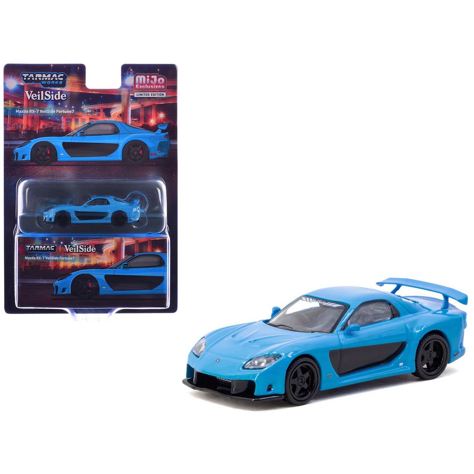 "Mazda RX-7 ""VeilSide Fortune7"" RHD (Right Hand Drive) Blue ""Global64"" Series 1/64 Diecast Model Car by Tarmac Works" price history on PriceWatchPro