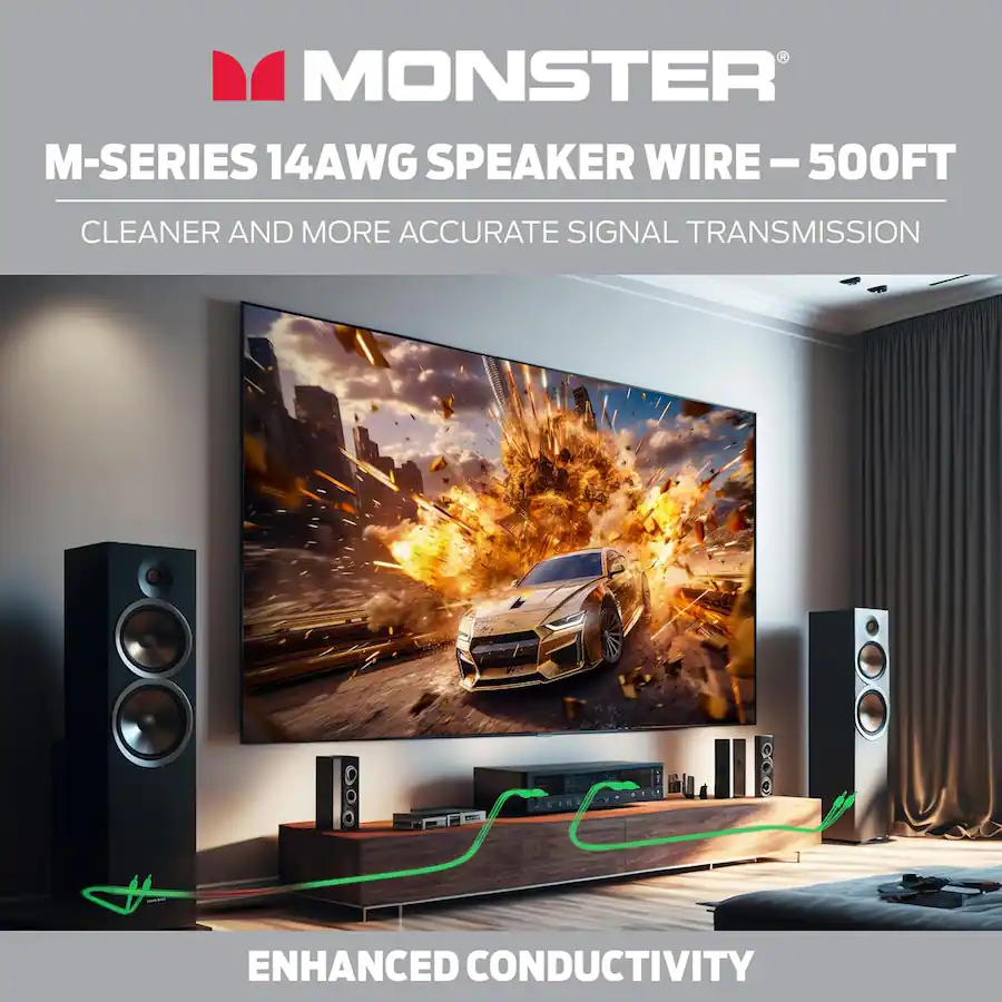 Monster M Series 14 AWG Speaker Wire, Advanced Performance Speaker ...
