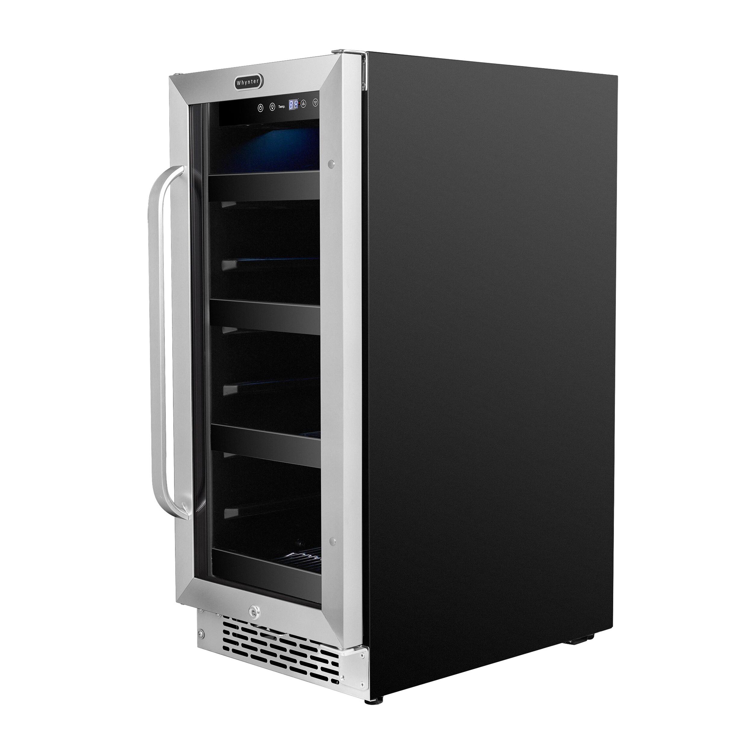 Left. Whynter - Whynter BBR-838SB 15 inch Built-In 80 Can Beverage Refrigerator - Stainless Steel.