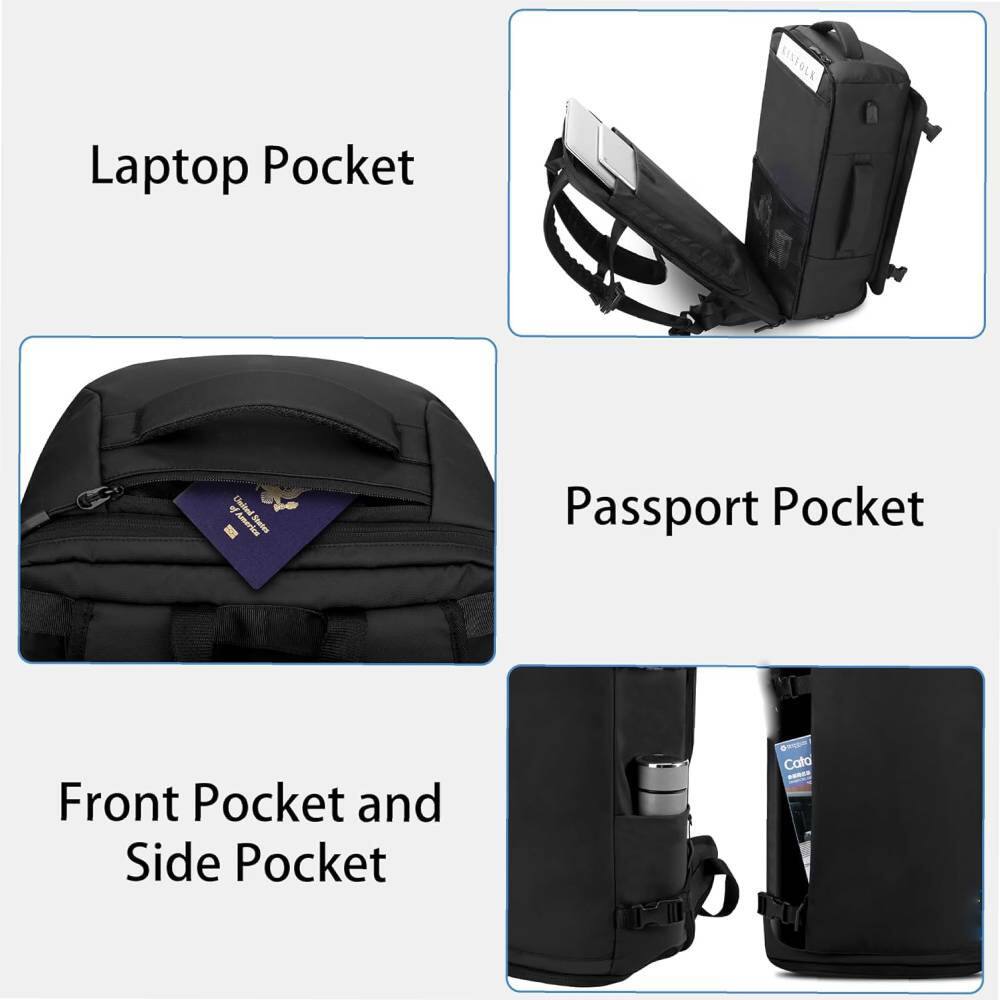Laptop Pocket

Passport Pocket

Front Pocket and Side Pocket