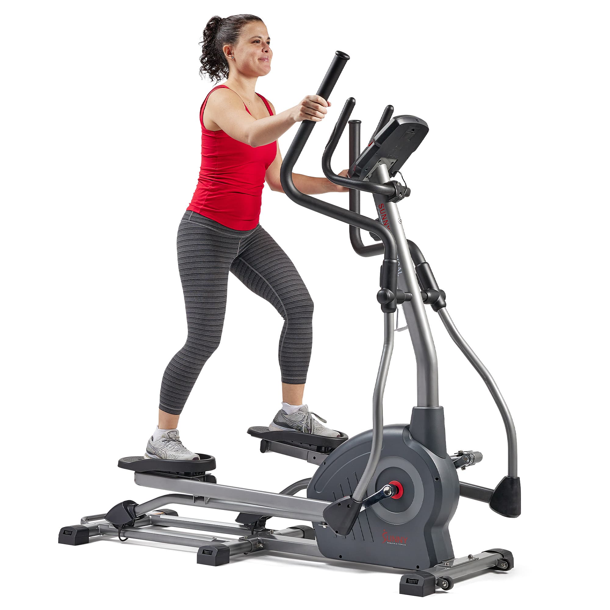 Sunny Health & Fitness - Smart Elite Long Stride Length Magnetic Elliptical - Gray