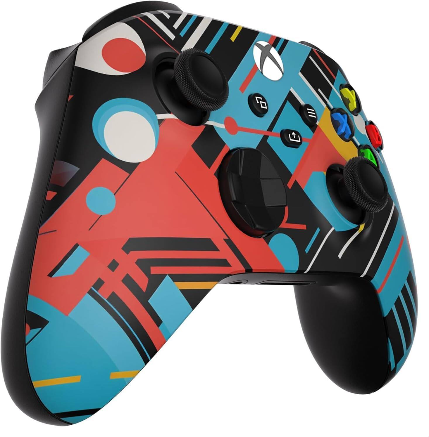 Left. Custom Controllerzz - Custom Wireless Controller for Xbox Series X|S, Xbox One, & PC - Abstract Fusion.