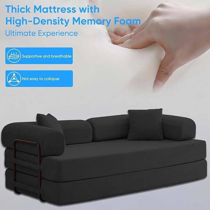 Thick Mattress with High-Density Memory Foam  
Ultimate Experience  

- Supportive and breathable  
- Not easy to collapse